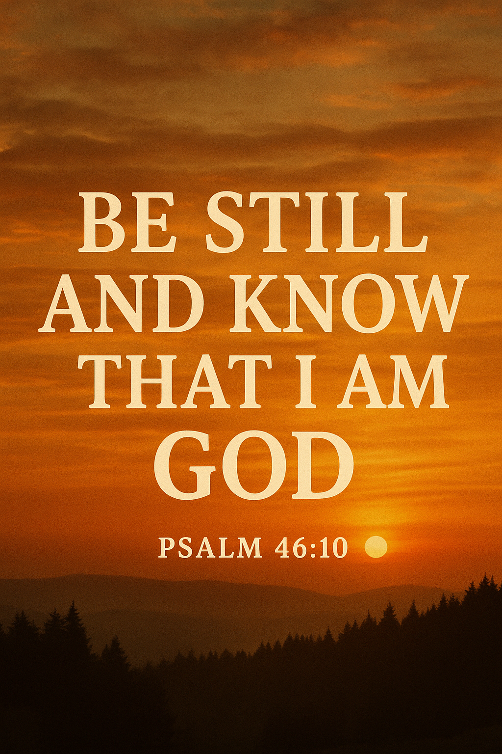 Be Still and Know That I Am God: A Powerful Message of Peace and Trust
