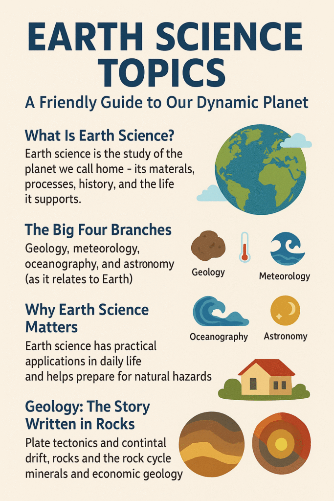 Earth Science Topics: A Friendly Guide to Our Dynamic Planet