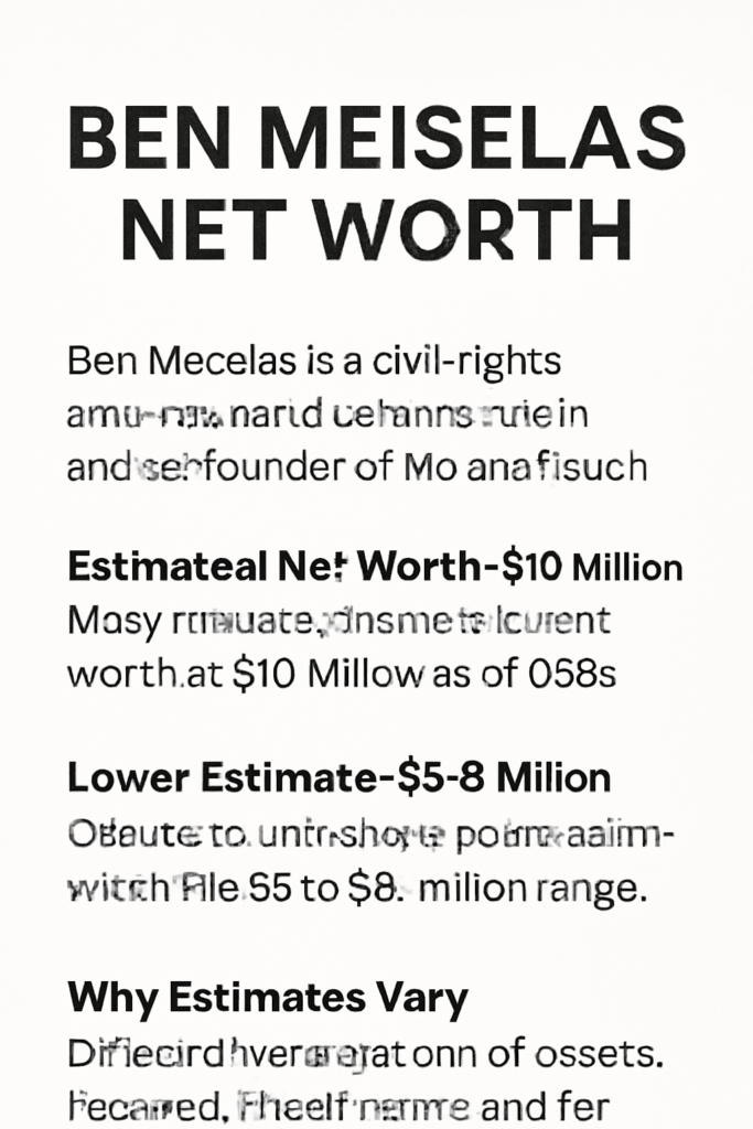 Ben Meiselas Net Worth: How Much Is He Worth in 2025?